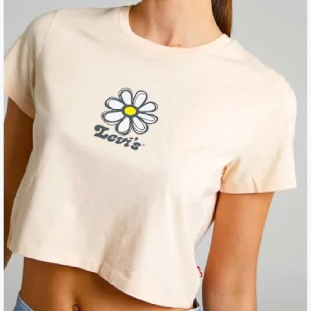 Levi’s Floral Daisy Crop Tee M